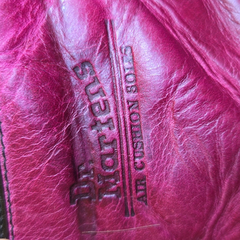 Dr Martens Burgundy Made in England The Original 10 Lace Eye Boots Unisex - Picture 6 of 14